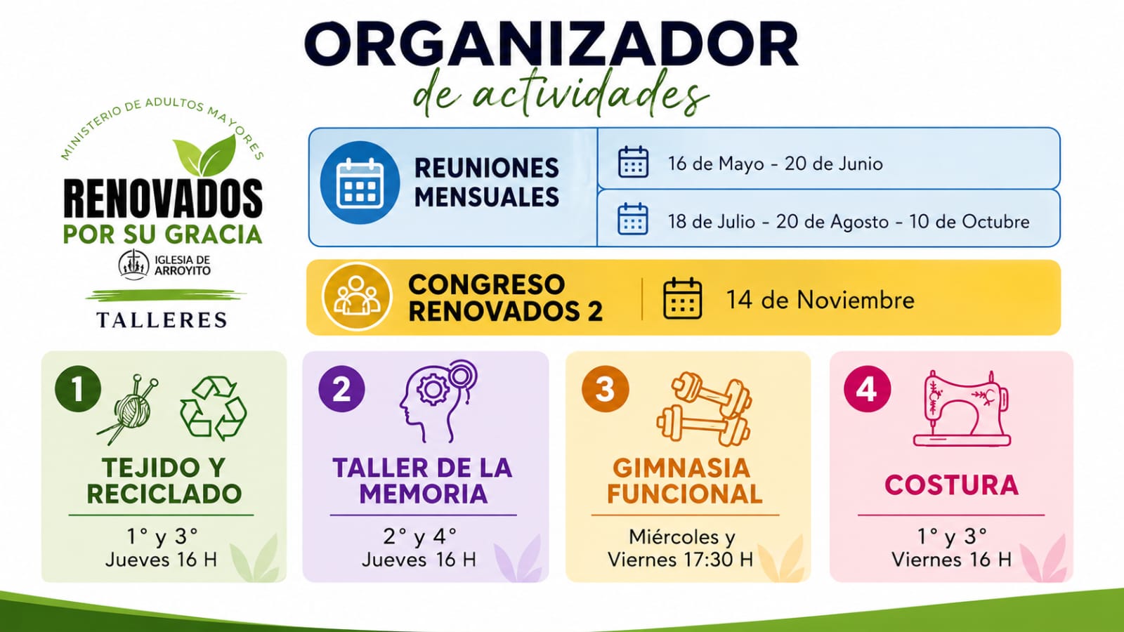 Calendario de Actividades del ministerio 